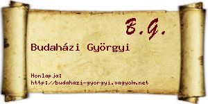 Budaházi Györgyi névjegykártya
