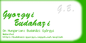 gyorgyi budahazi business card