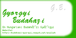 gyorgyi budahazi business card